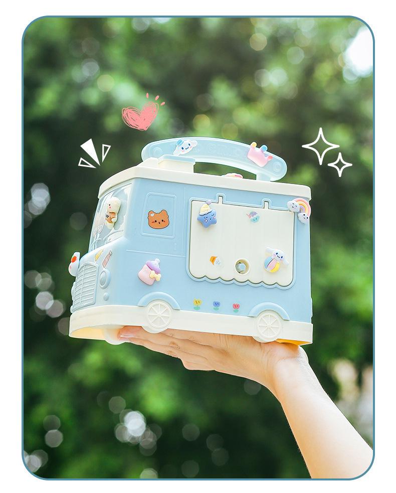 2025 Cute Piggy Bank for Girls - Secure Password Coin Savings Box in Fun Car Design