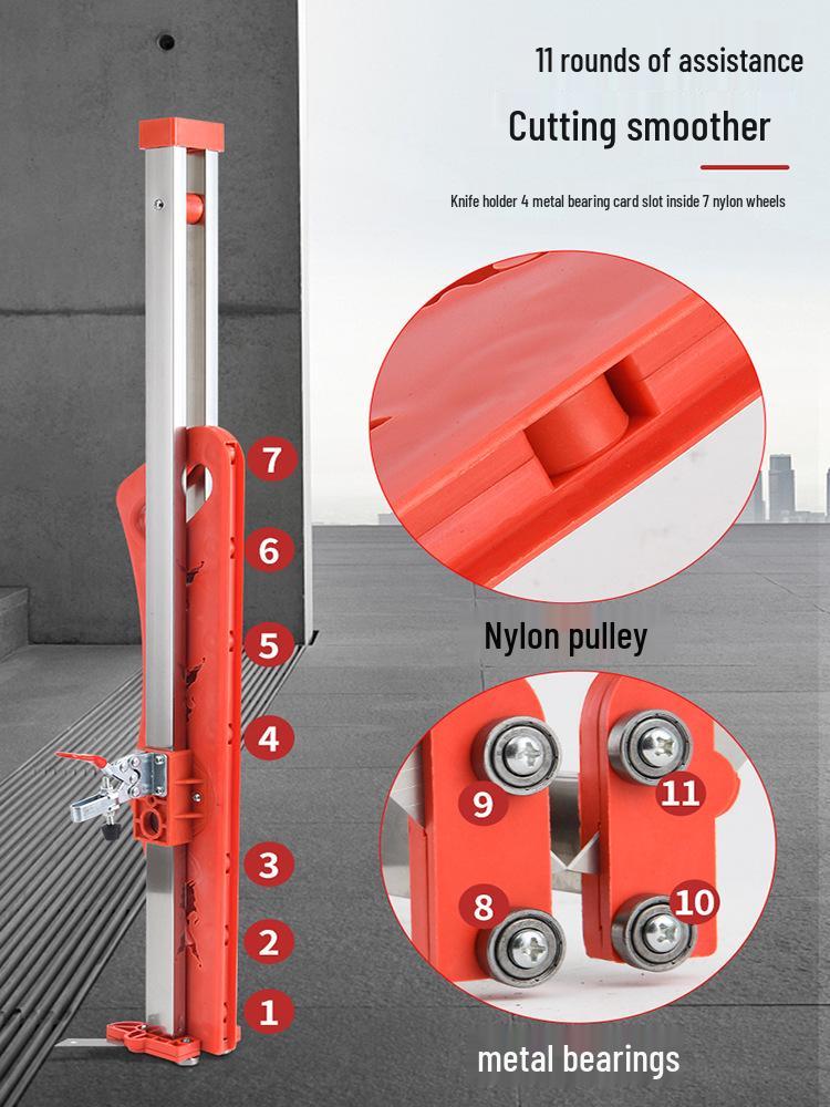 Multi-Functional Gypsum Board Cutter with Folding Handle and Dust-Free Stainless Steel Blade