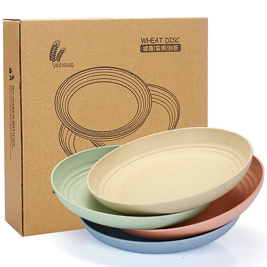 High Grade Wheat Straw Dinnerware Set Children's Unbreakable Dishes Tableware Fork Spoon Chopsticks Bowls Cup Dish Camping Set