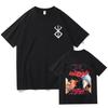 New Japanese Anime Berserk T Shirt Men Manga Graphic T-Shirt Cool Streetwear Tshirts Swordsman Gatsu Cotton Tees Women Hip Hop Tops