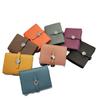 First-layer Cowhide Women's Folded Short Wallet Fashionable Authentic Leather Drawstring All-purpose Change Purse Thin Card Bag