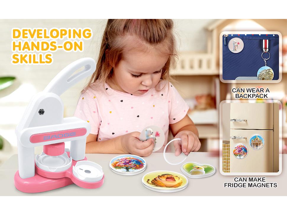 DIY Badge Making Machine for Kids - Create Badges & Refrigerator Stickers
