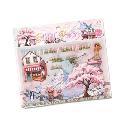 Premium PET Material Scrapbooking Sticker For Travel Seasonal Themes And Artistic Craft Projects
