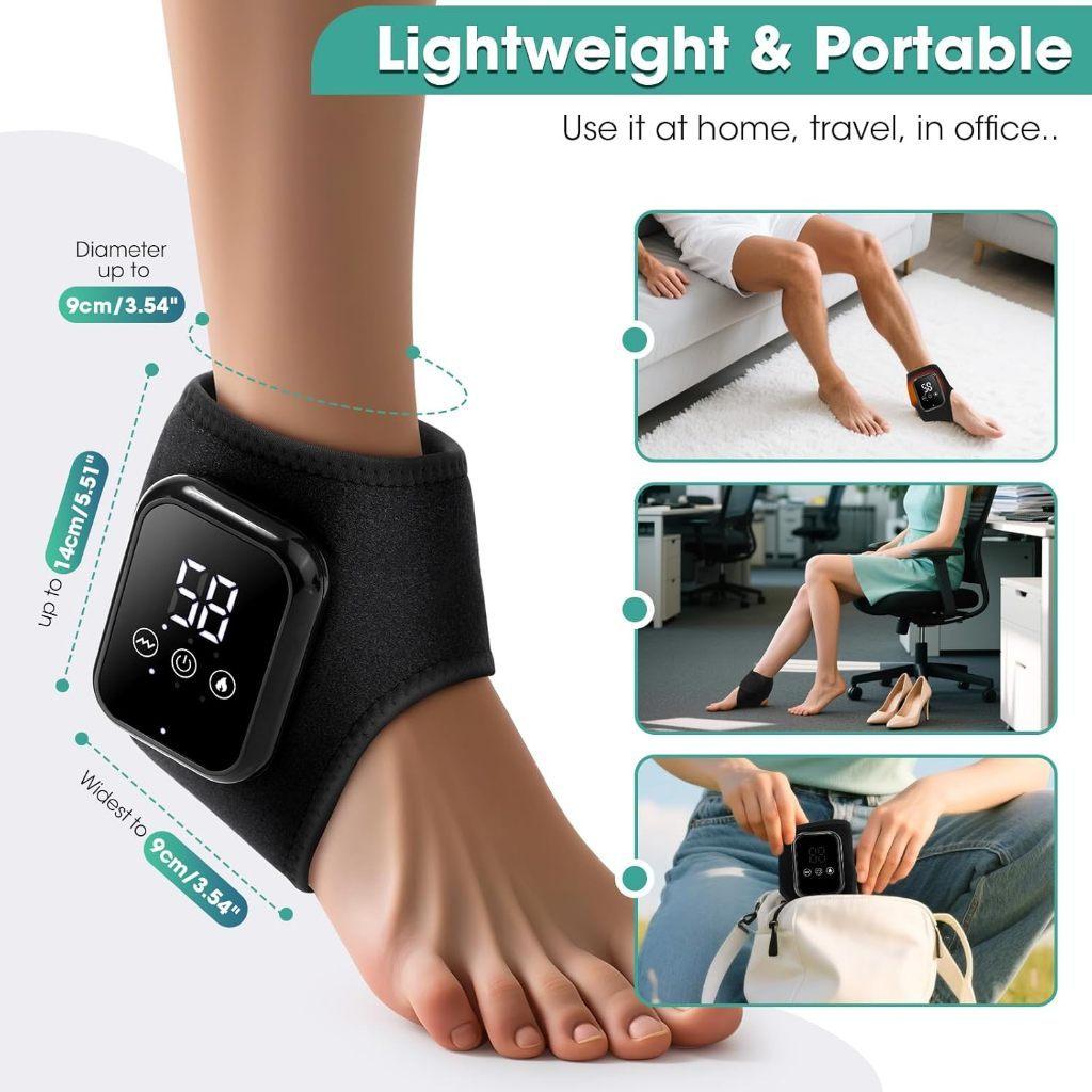 Ankle Joint Therapy Device Wireless Ankle Heating Pad Pain Relief Ankle Heating Massager Universal Foot Ankle Massager