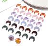 50pcs 15mm Crystal Glass Moon Charm Beads Fit for 8mm Beads for Necklace Bracelet Earring DIY Jewelry Making Supply