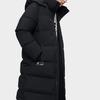 Fila Fusion Solid Color Zipper Hooded Long Warm Down Coat Men Coats Black T11M345903FBK