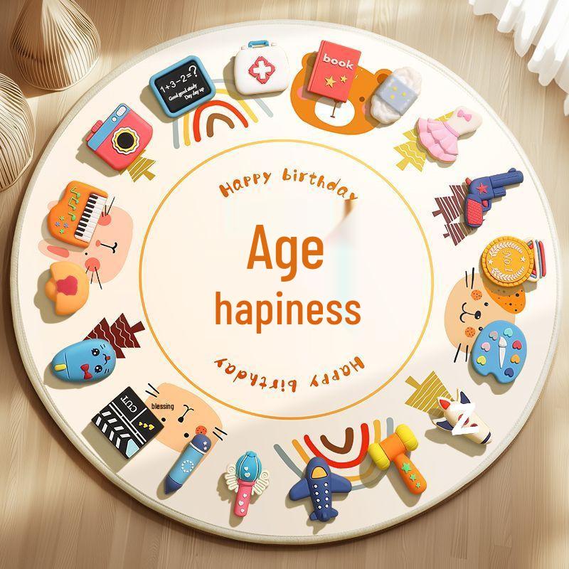 Baby's First Birthday Prop Set: One-Year-Old Carpet & Grabbing Items for Boys and Girls cm