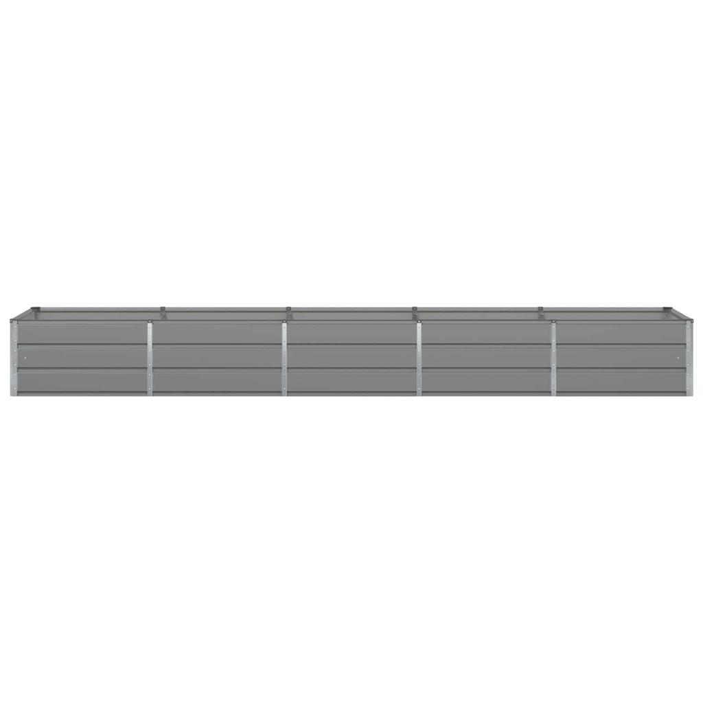 Planter Light Grey 400 X 80 X 45 Cm Steel