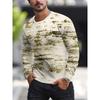 Men's 3D printed long-sleeved T-shirt breathable casual sportswear round neck regular shirt, casual