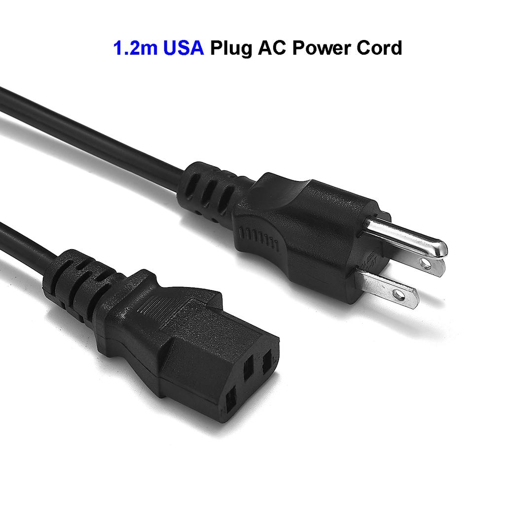 PC Napájecí kabel USA EU AU UK 3kolíkový 1,2m IEC 320 C13 Prodlužovací kabel pro napájení Napájecí kabel pro Stolní PC Monitor Router DVD