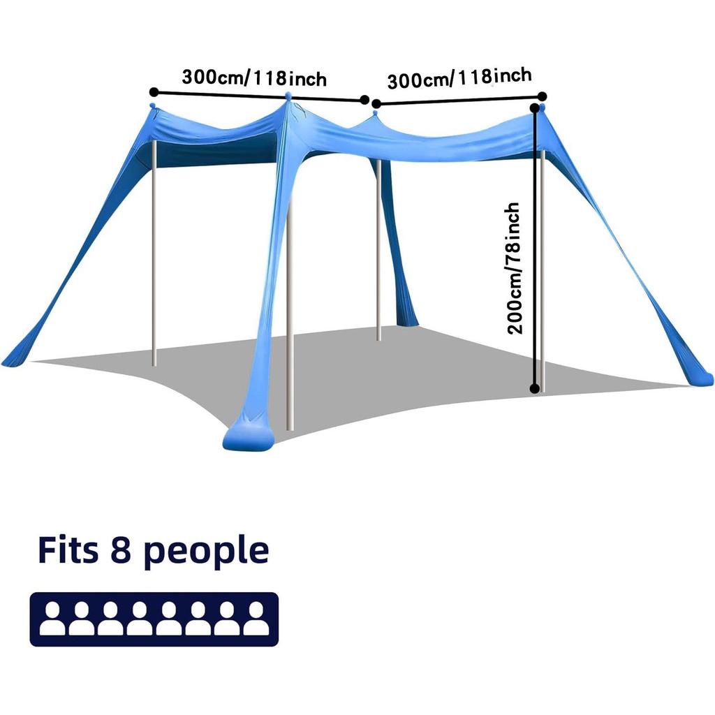 Seaside Portable Camping Canopy Tent Sunshade for Outdoor Beach and Fishing