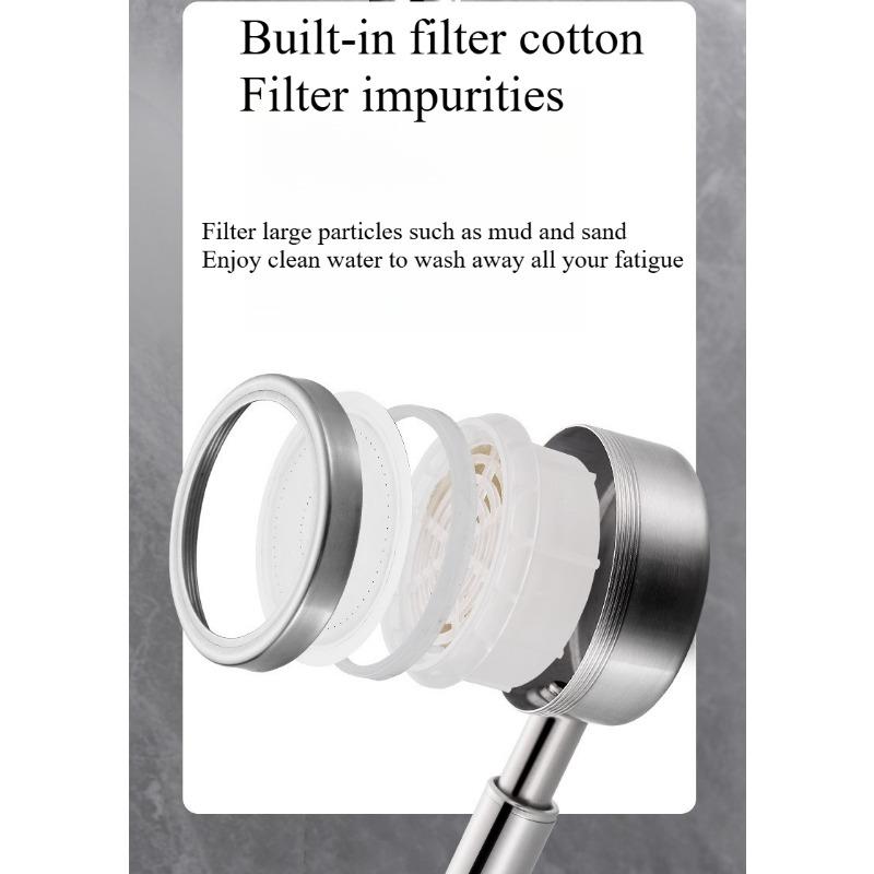 1PC 304 stainless steel pressurized hand-held shower head single head