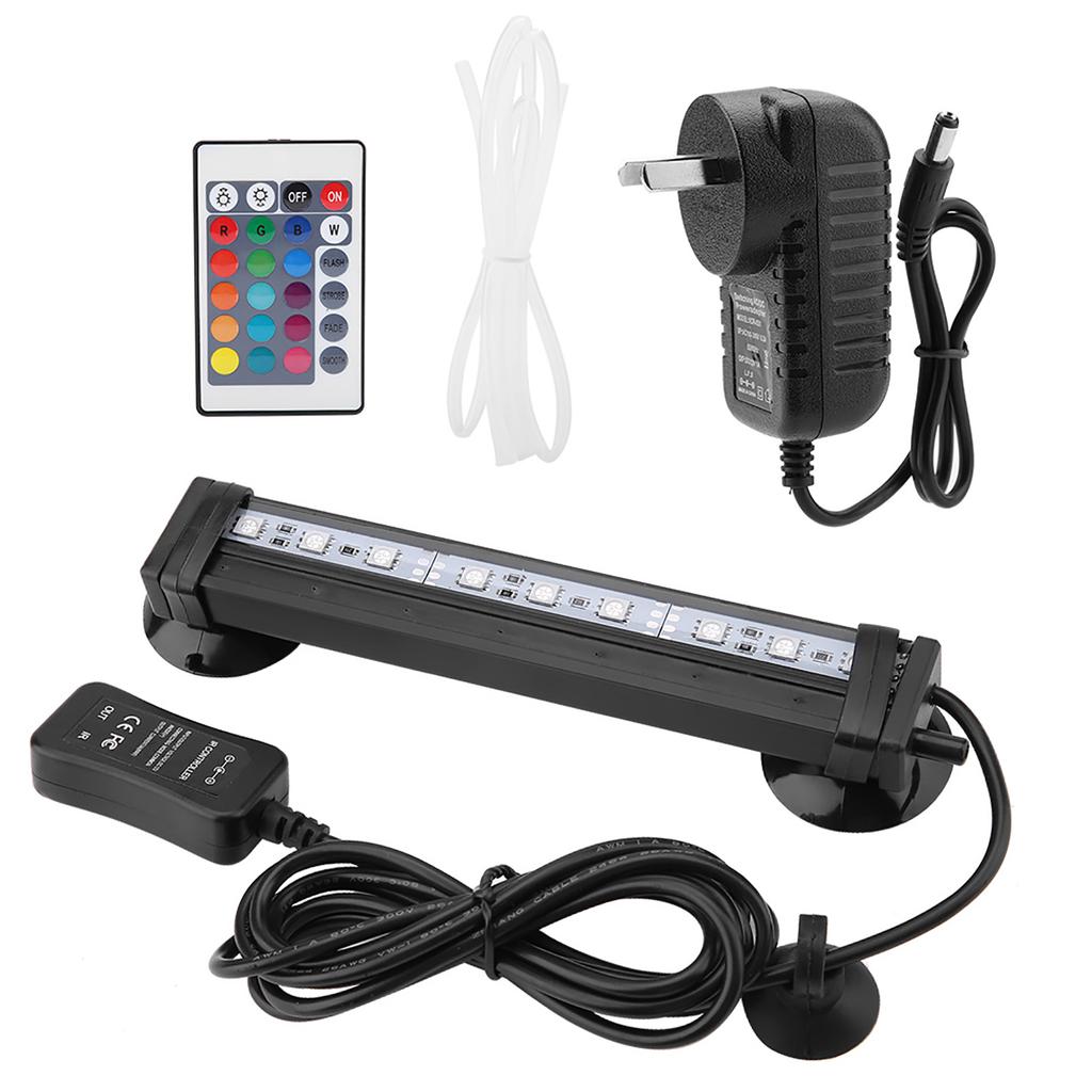 Fish Bubble Light Underwater Led Light with Remote Control Aquarium Light Kit 16cm