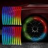 20PCS Reflective Car Wheel Stripe Stickers, Car Tire Rim Safety Decorative Stickers For Motorcycle Bike Truck Car Decals