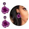 Classy Floral Drop Earrings Jewelry Sophisticated Rose Dangle Earrings Portable Drop Ear Studs for Various Occasions