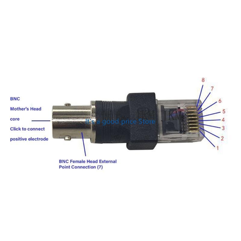  BNC to RJ45 Adapter BNC Female to RJ45 Male Connectors for Coaxial Cable Testing