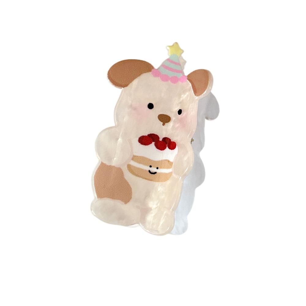 

Мультяшный медведь Акула Зажим Собака Животное Зажим Акула Простой Акриловый Зажим для Волос Девушка белый