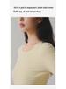 Women's 280g Extra Thick Pure Cotton Antibacterial Double-Brushed Round Neck Thermal Top