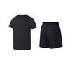 Li-Ning Solid Color Simple Fitness Quick-Dry Comfortable Round Neck Casual Sports Suit Unisex Sportswear ATSS069-1+AKSV843-1