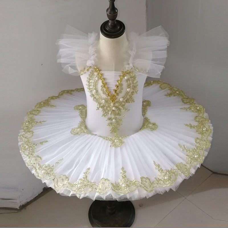 Tutu Ballet Led Light Swan Lake Ballerina Pancake Girl Ballet Dress Kids Dance Costumes