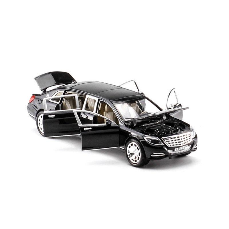 1:24 Spielzeugauto S650 Limousine Diecast Metall Modellauto Neues schwarzes Spielzeugauto