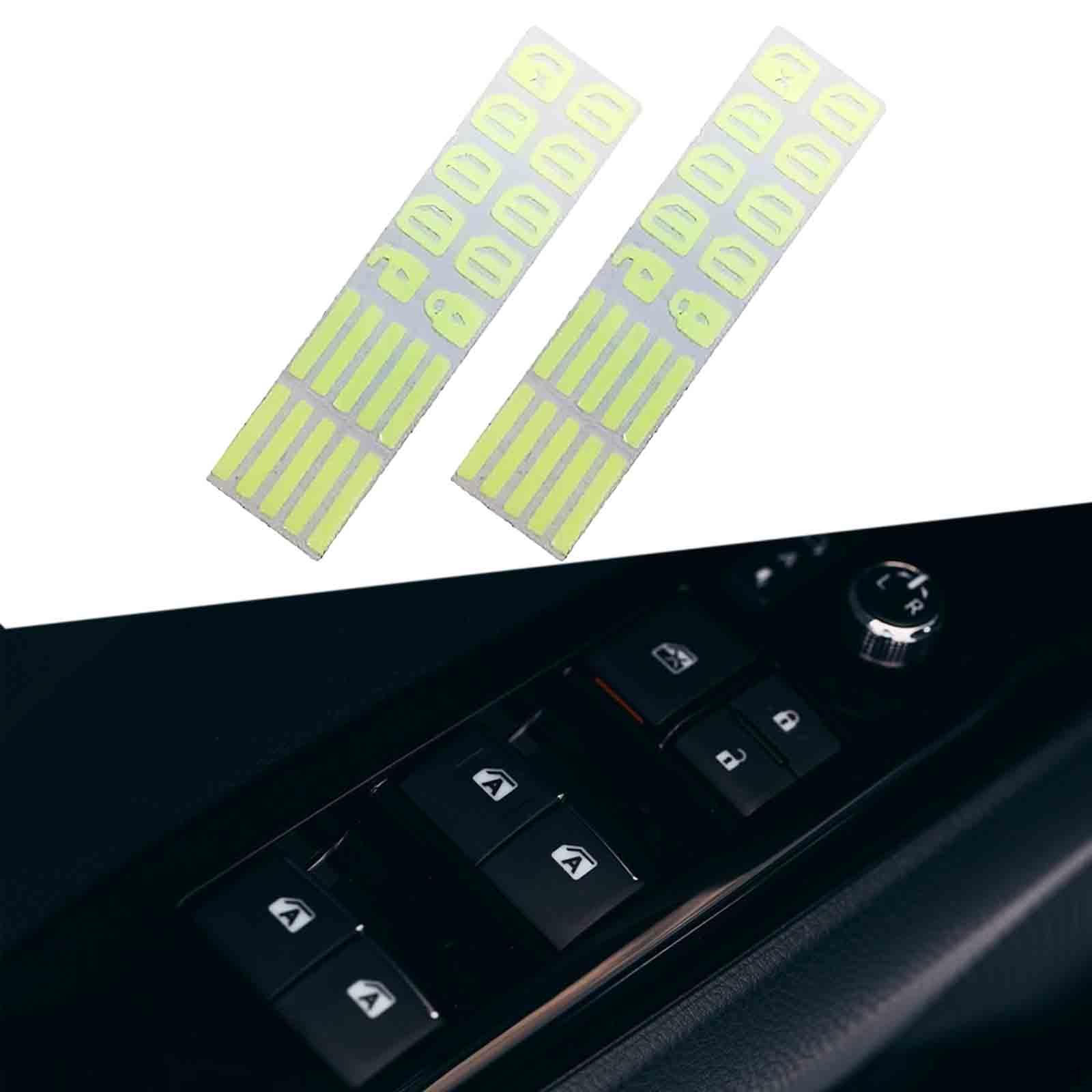 

2 шт. переключатель управления окнами автомобиля светящиеся наклейки ночные светящиеся наклейки простая установка авто