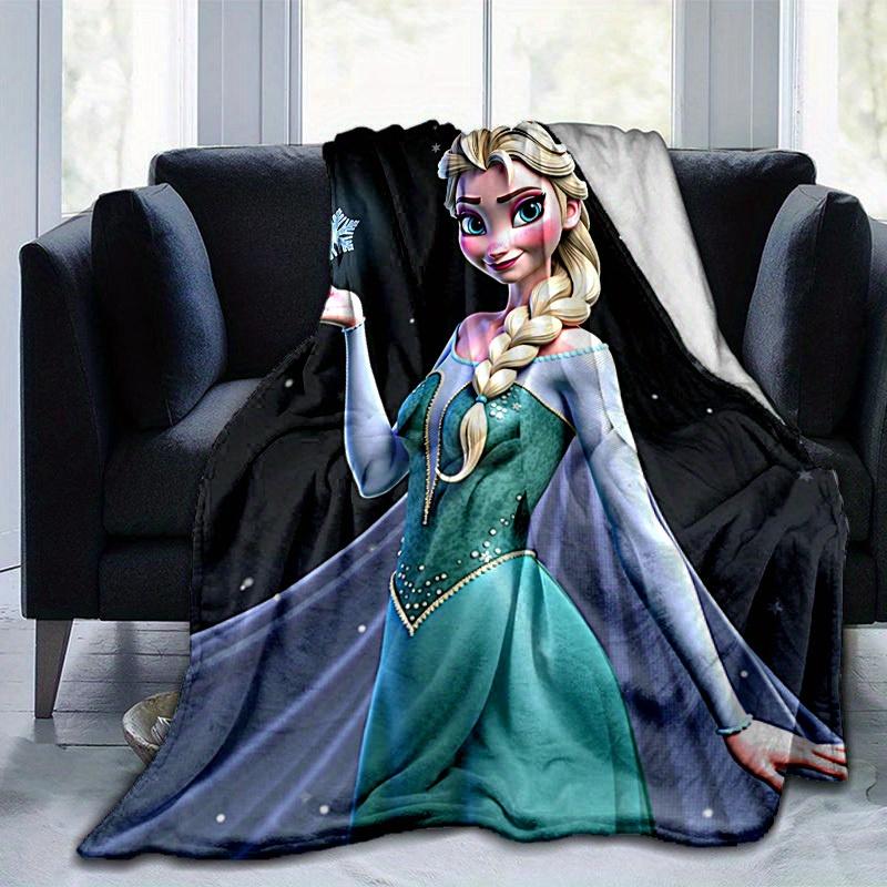 1pc. Cartoon Elsa Blanket, Seasonal Universal, Home Decoration, Throw Blanket, Cartoon Bedding, Soft Flannel Throw Blanket, Versatile & Cozy
