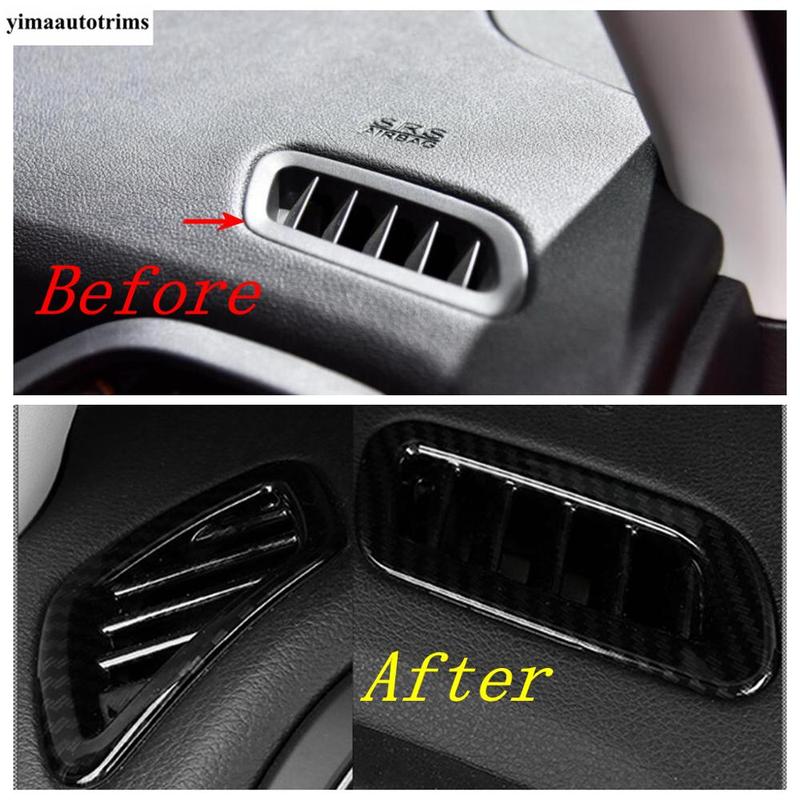 Door Speaker Air AC Handle Bowl Head Lamp Window Lift Cover Trim For Jeep Renegade 2015 - Carbon Fiber Interior Accessories