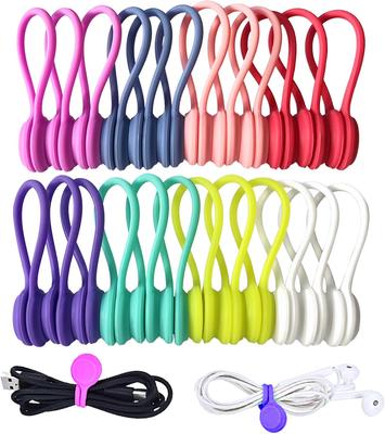 Reusable Magnetic Cable Ties,Cord Organizer,Silicone Magnetic Cord Ties for Bundling Stuff, Book Marker Fridge Magnets