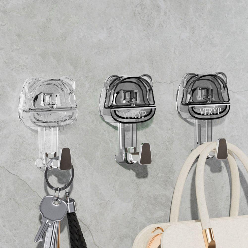 Plastic Door Wall Vacuum Hooks Wall Hanging Keys Clothes Hooks Multifunctional Towel Racks  Kitchen