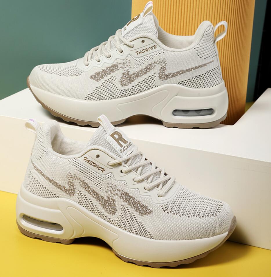 

Мода Four Seasons дышащие спортивные кроссовки для женщин с сетчатым внутренним покрытием, повседневные кроссовки для женщин, нескользящие кроссовки для бега 35 хаки