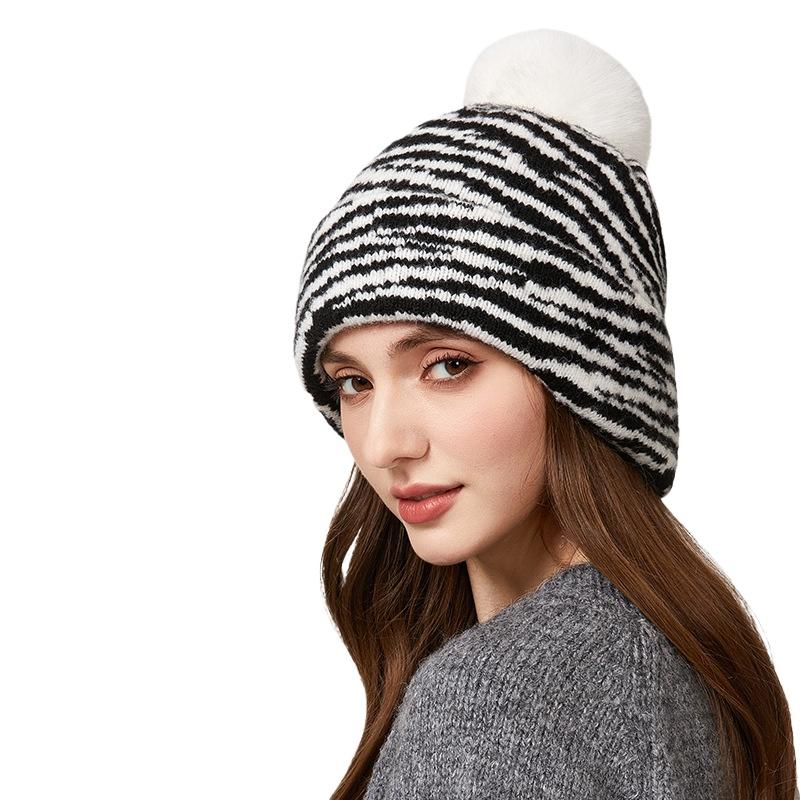 DIMANAF Women Winter Autumn Hat Thick Hat New 2025 Fashion Lady Knitted Thick Hat