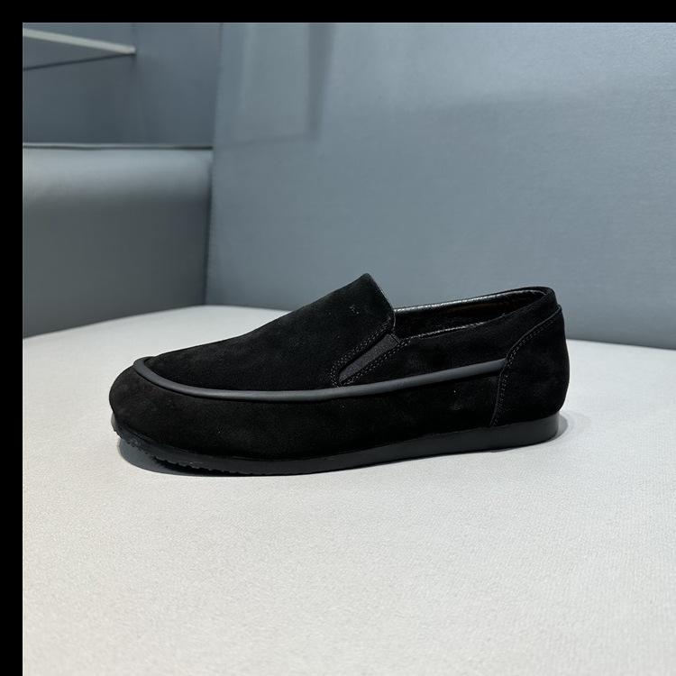 Lazy Spring New Low-top Leather Comfortable Casual Soft-soled Red Shoes Dj