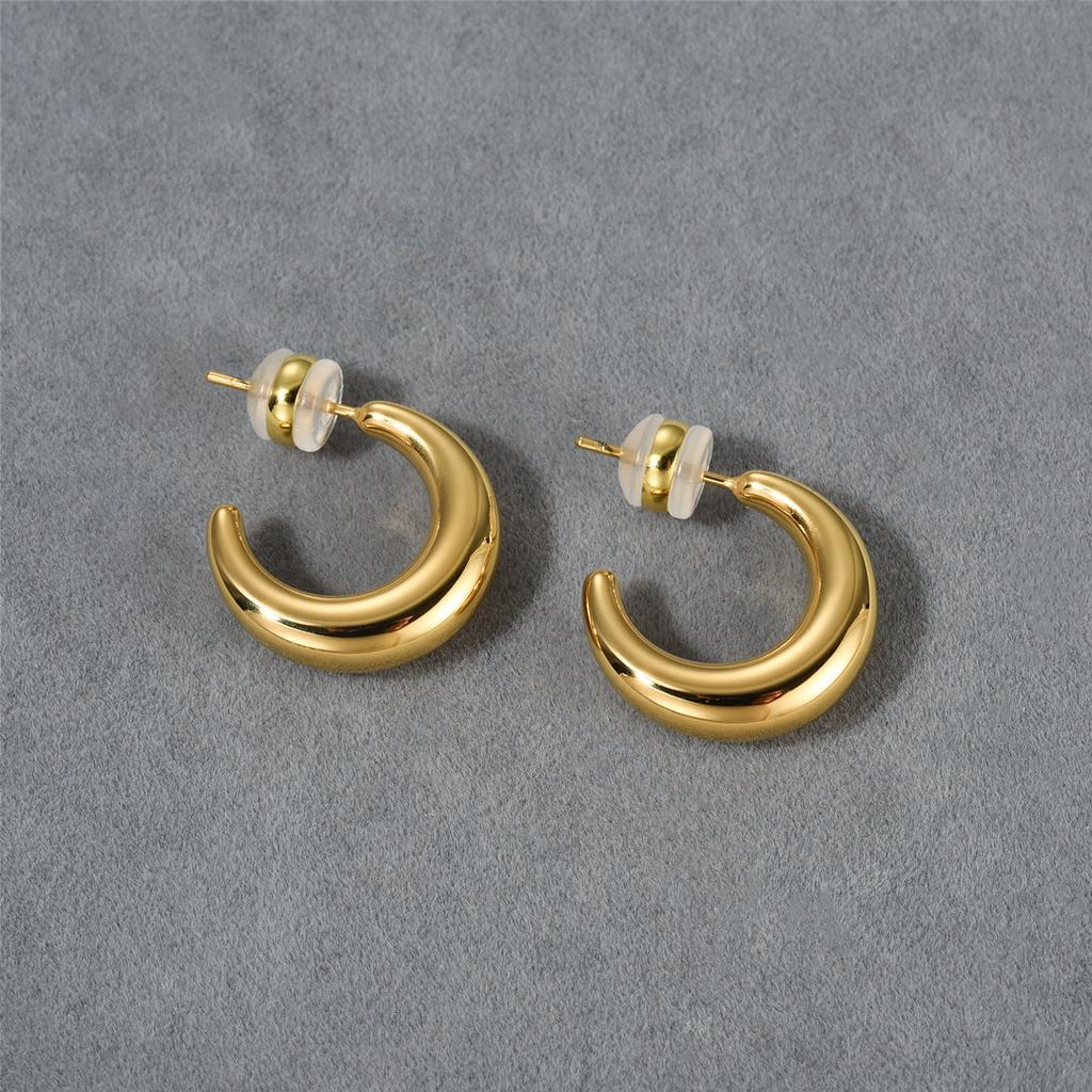 Minimalist Super Thick Size Circle Earrings Earrings Niche Design Personalized Fashion Daily Matching Fashion Earrings