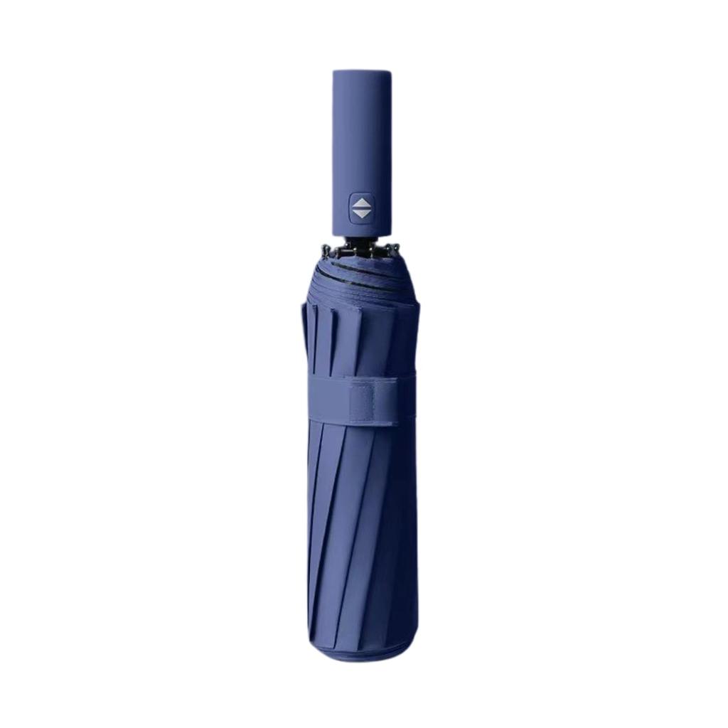 Navy Folding Umbrella with 16 Suitable for Both Sunny and Rainy Automatic Opening and and Lightweight, Large, Ribs, Days, One-touch Closing, Sturdy,