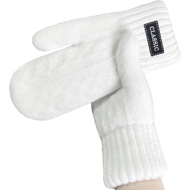 Beurlike Winter Mittens Gloves for Women Warm Fleece Lining Knit Thick Gloves for Cold Weather