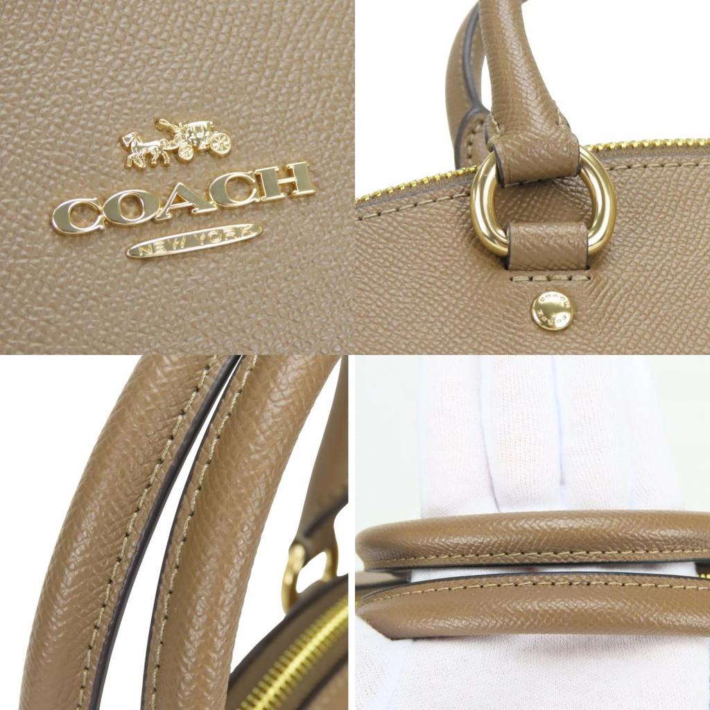 Used COACH Handbag Sadie Satchel CCM70 leather Brown Dark marks color