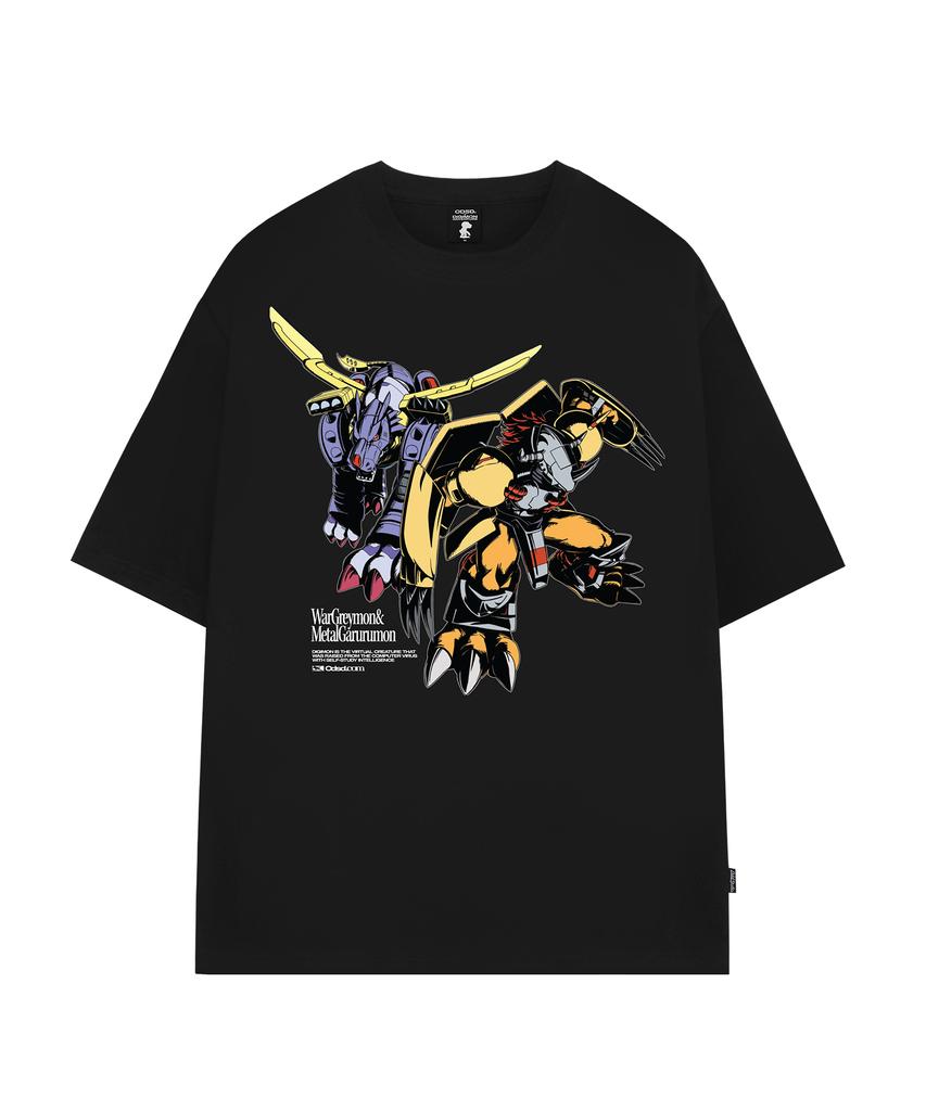 ODDSTUDIO [Digimon Adventure] Wargreymon & Metalgarurumon Overfit T-Shirt - 2 Colors