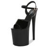 Fashion Patent Leather 20cm Extra-high Heels Stilettos Sexy Waterproof Platform, Hate the Sky and High Sandals Women Designer Sandals