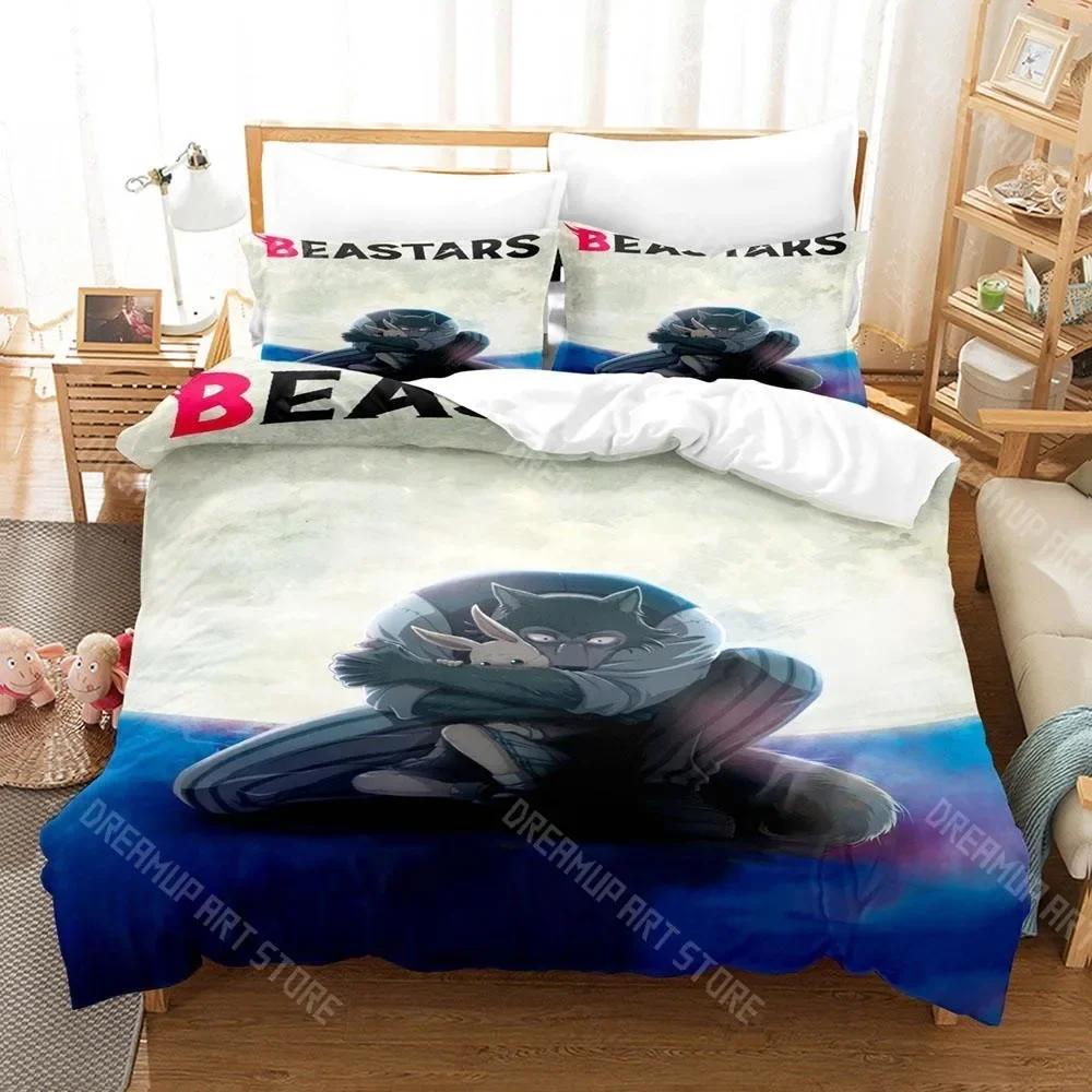 3D Print BEASTARS Anime Bedding Set Single Twin Full Queen King Size Bed Set Aldult Kid Bedroom Duvetcover Sets Bed Sheet Set