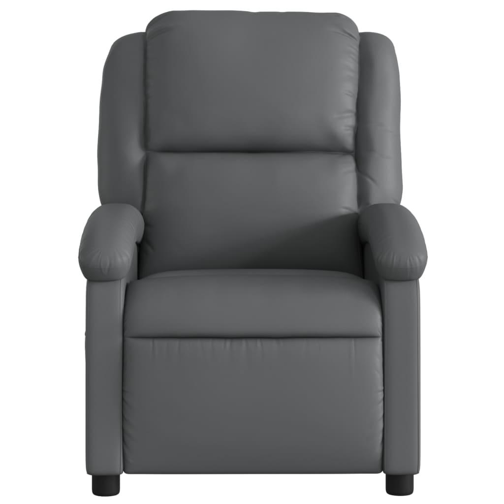 Massage Chair Relaxation Chair Grey Faux Leather