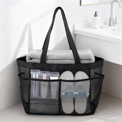 Bolso de Malla Ecológico de Gran Capacidad: Cesta de Playa, Zapato o Ropa Sucia y Conveniente Bolso de Hombro Único para Compras