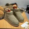 Fur integrated snow boots women's 2025 winter Zhou Dongyu same thick-soled heightening leather wool short boots burst