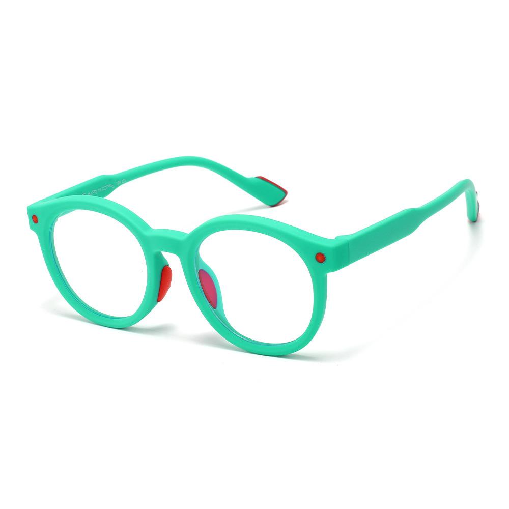 2026 Trendy Round Frame Professional Anti-Blue Light Glasses Ultra-Light Silicone Children s Frame Children s Headgear