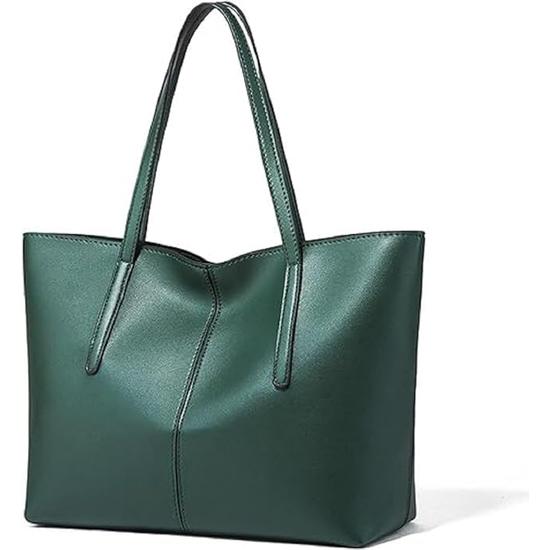 AKSUTI Damen-Tragetasche, Lederhandtasche, Geldbörse und weiche Schultertasche, Hobo-Tasche