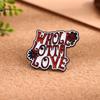 Creative Cartoon English Alphabet Series Alloy Brooch Fashion Versatile Metal Badge Clothes Accessories Clothing