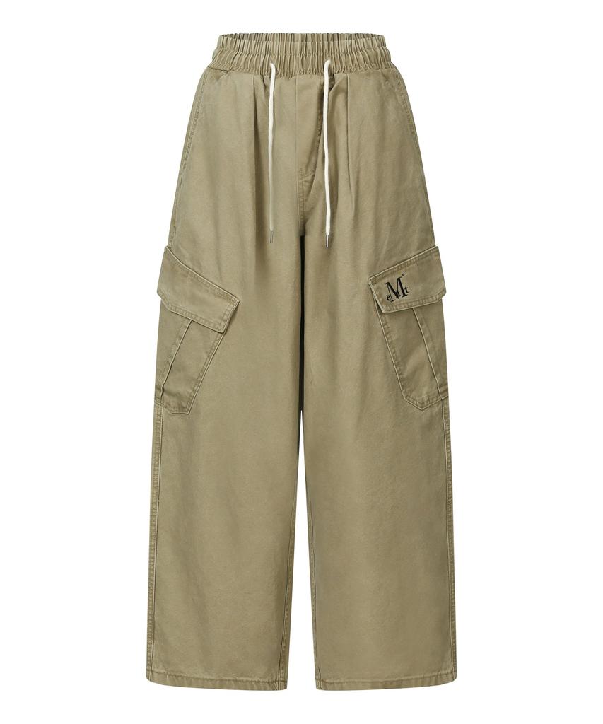 Mucent Alvin Cargo Cotton Elastic Waist Pants (3 Colors)
