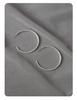 Electroplated Silver Polished Large Hoop Earrings - Simple European Design