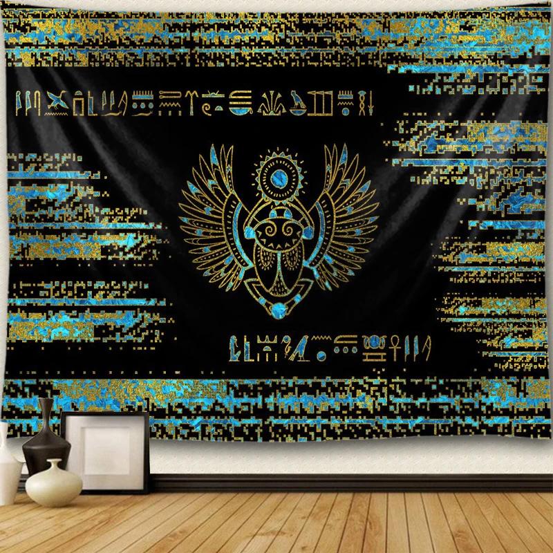 Ancient Egyptian Tapestry Mystic Symbol  Wall Hanging Cloth Home Old Culture Retro