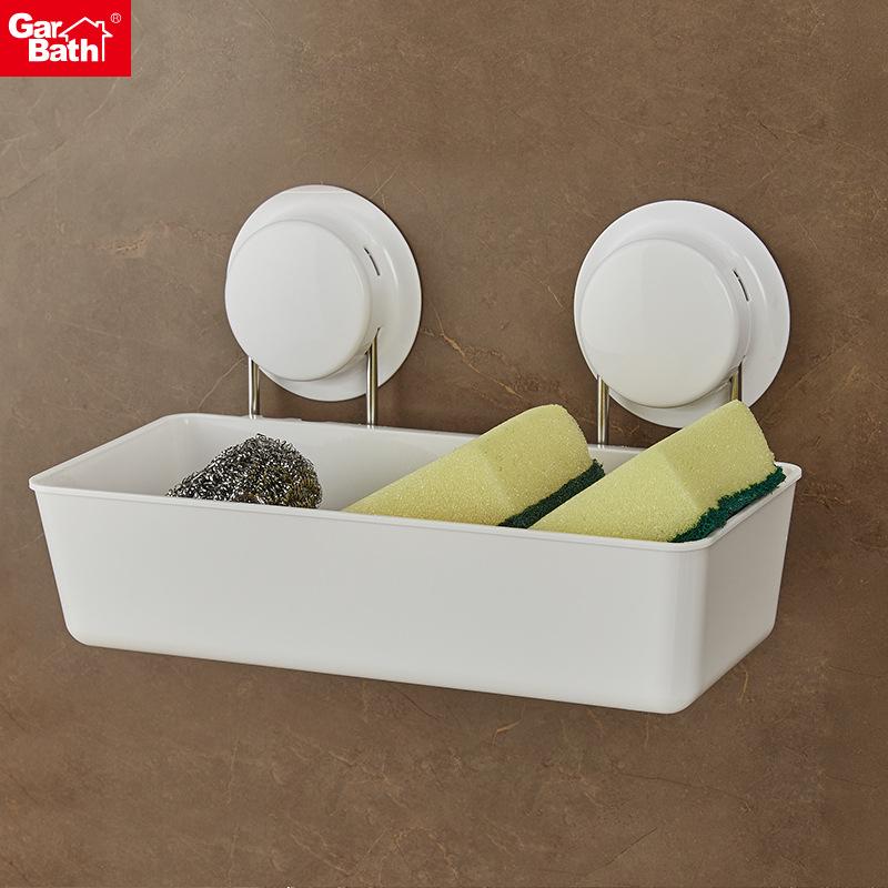 Lochfreies Haushalts-Abflussregal, Kunststoff-Aufbewahrungsbox, Badezimmer, nagelfreie Lagerung, Finishing-Wandregal